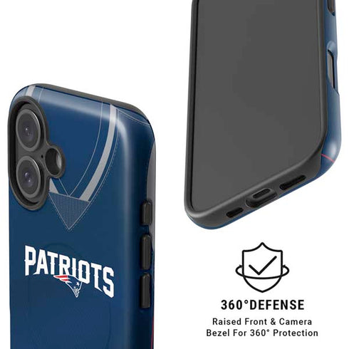 NFL New England Patriots Team Jersey iPhone 16 Plus Magsafe Impact Case